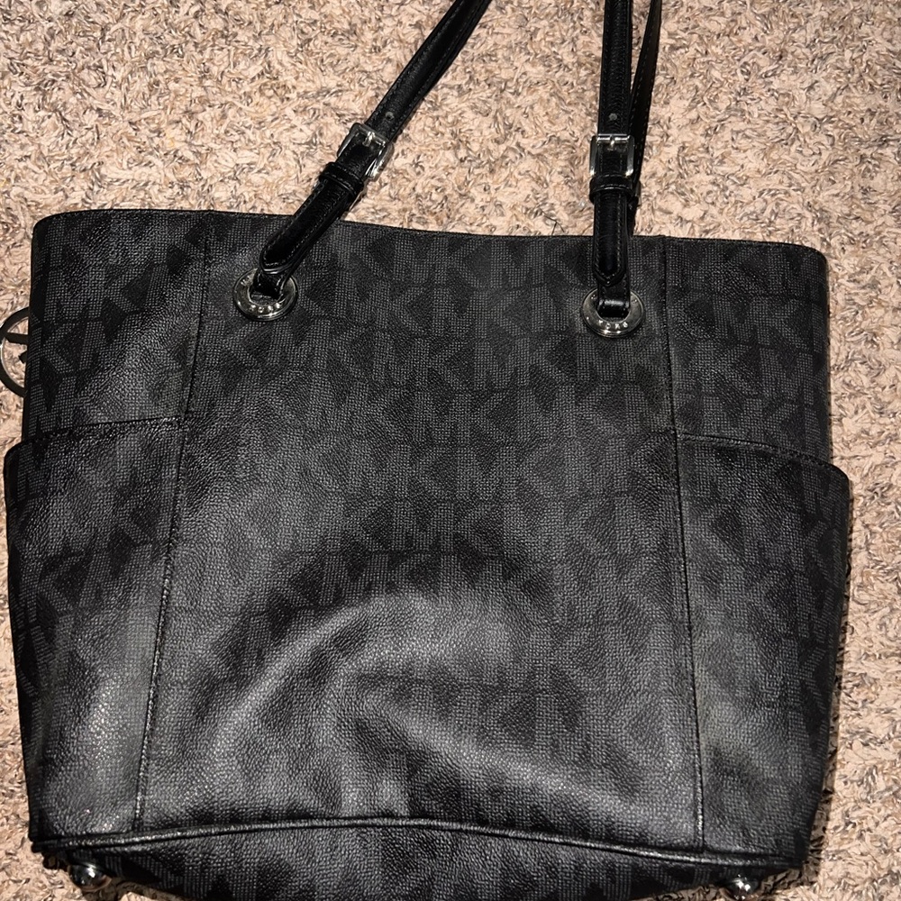 Michael Kors Black Monogram Tote - Picture 3 of 3
